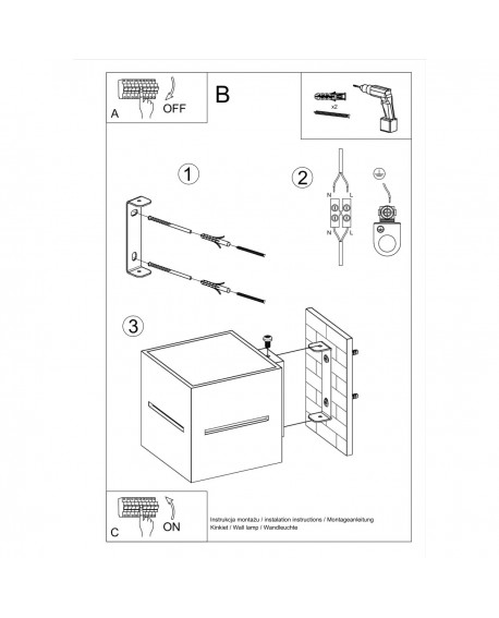 Kinkiet LOBO szary Sollux SL.0205