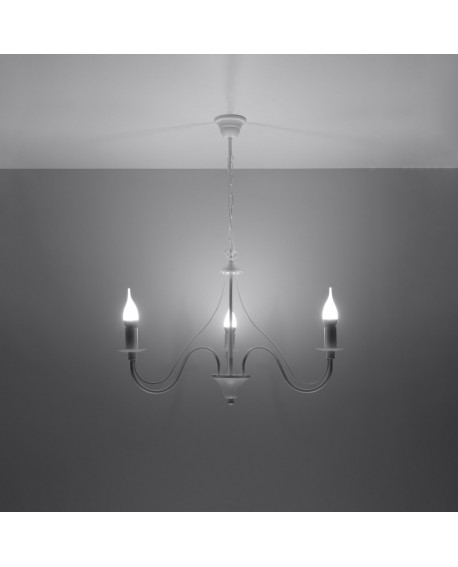 Żyrandol MINERWA 3 biały Sollux SL.0213