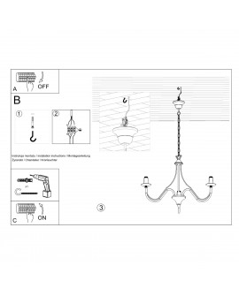 Żyrandol MINERWA 3 biały Sollux SL.0213