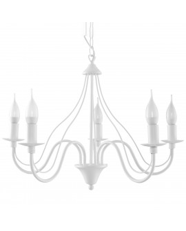 Żyrandol MINERWA 5 biały Sollux SL.0214