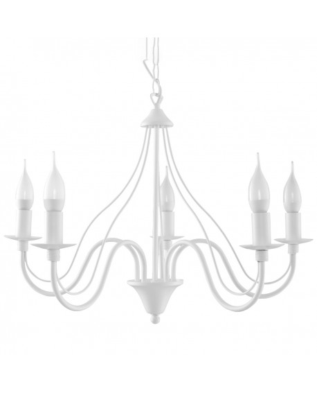 Żyrandol MINERWA 5 biały Sollux SL.0214