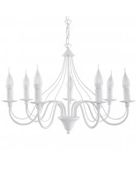 Żyrandol MINERWA 7 biały Sollux SL.0215
