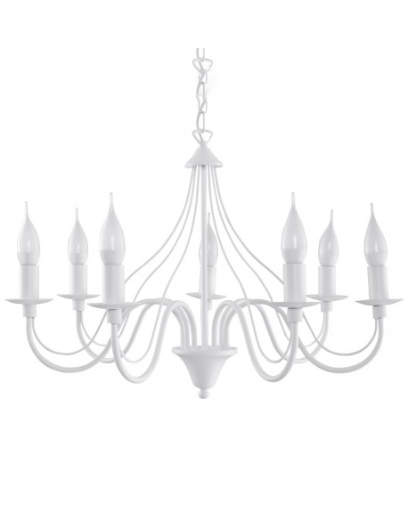 Żyrandol MINERWA 7 biały Sollux SL.0215