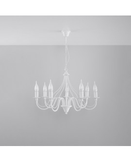 Żyrandol MINERWA 7 biały Sollux SL.0215