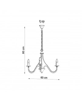 Żyrandol MINERWA 3 czarny Sollux SL.0217