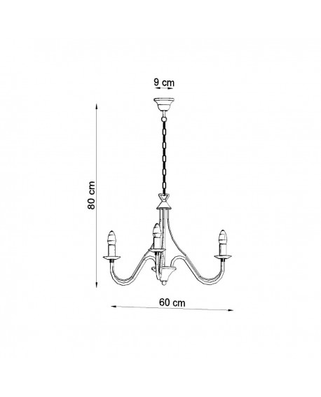 Żyrandol MINERWA 3 czarny Sollux SL.0217