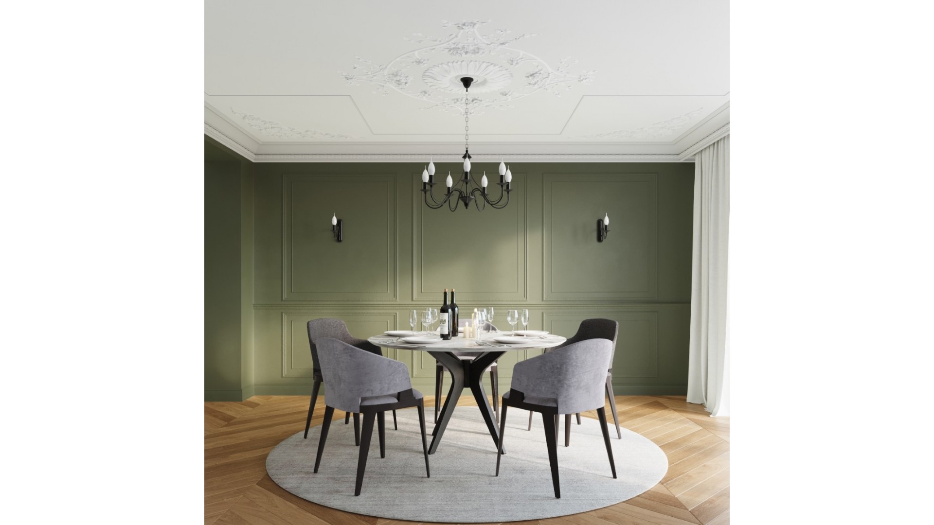 Żyrandol MINERWA 5 czarny Sollux SL.0218