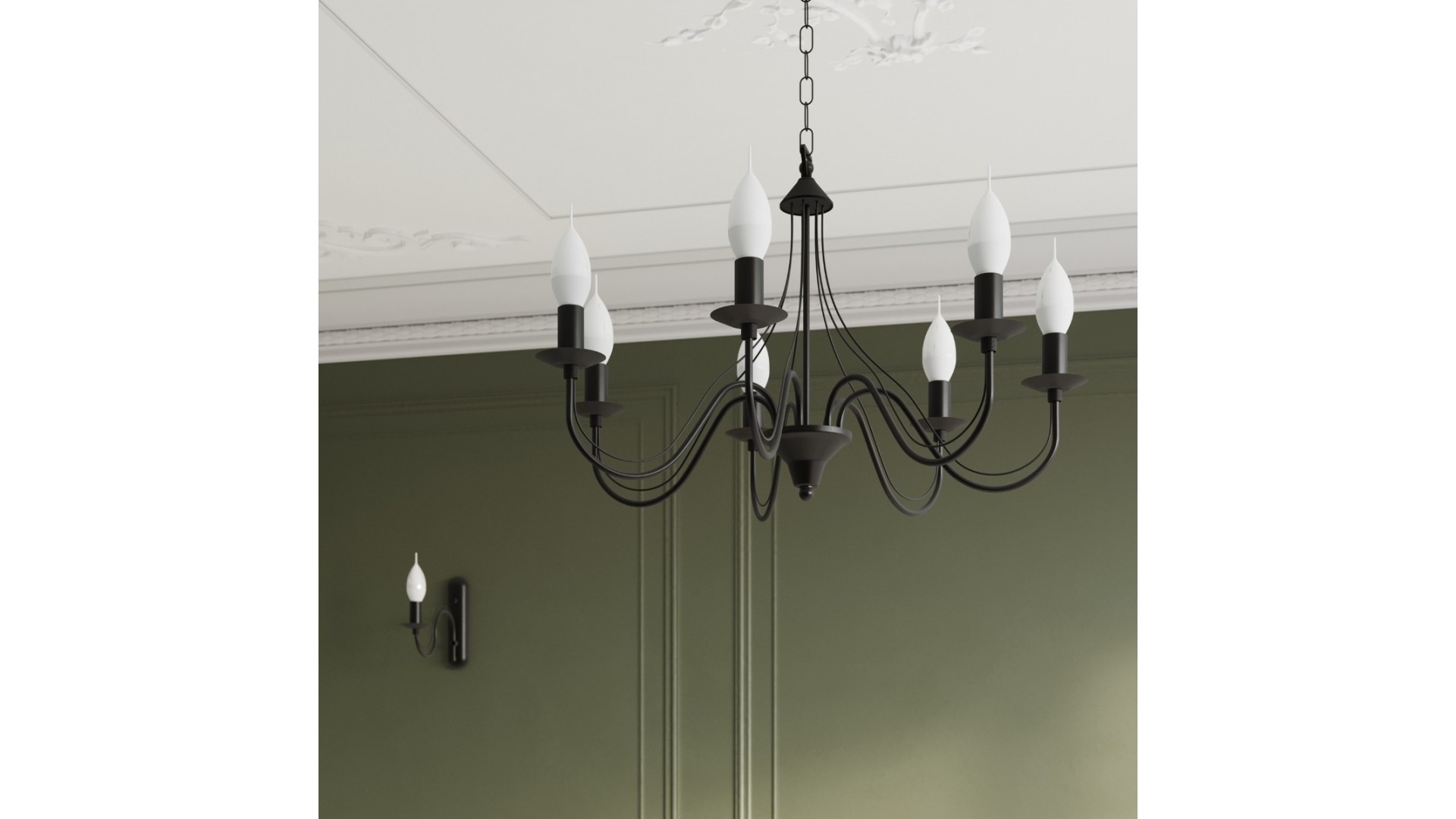 Żyrandol MINERWA 5 czarny Sollux SL.0218