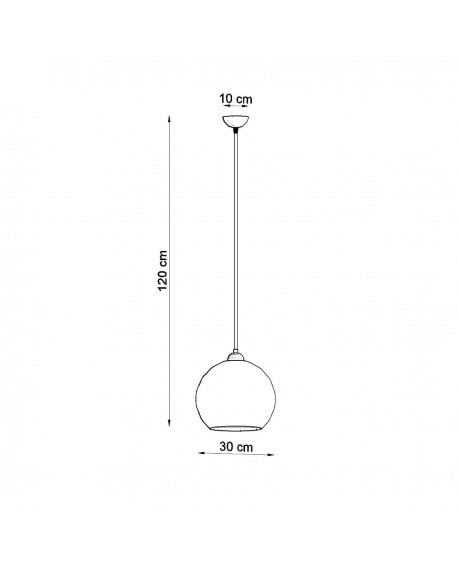 Lampa wisząca BALL grafit Sollux SL.0250