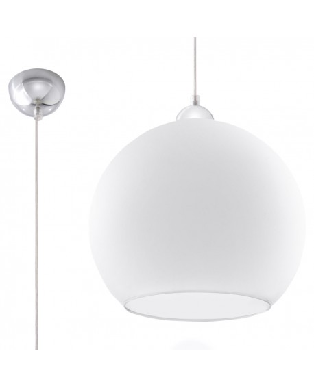 Lampa wisząca BALL biała Sollux SL.0256
