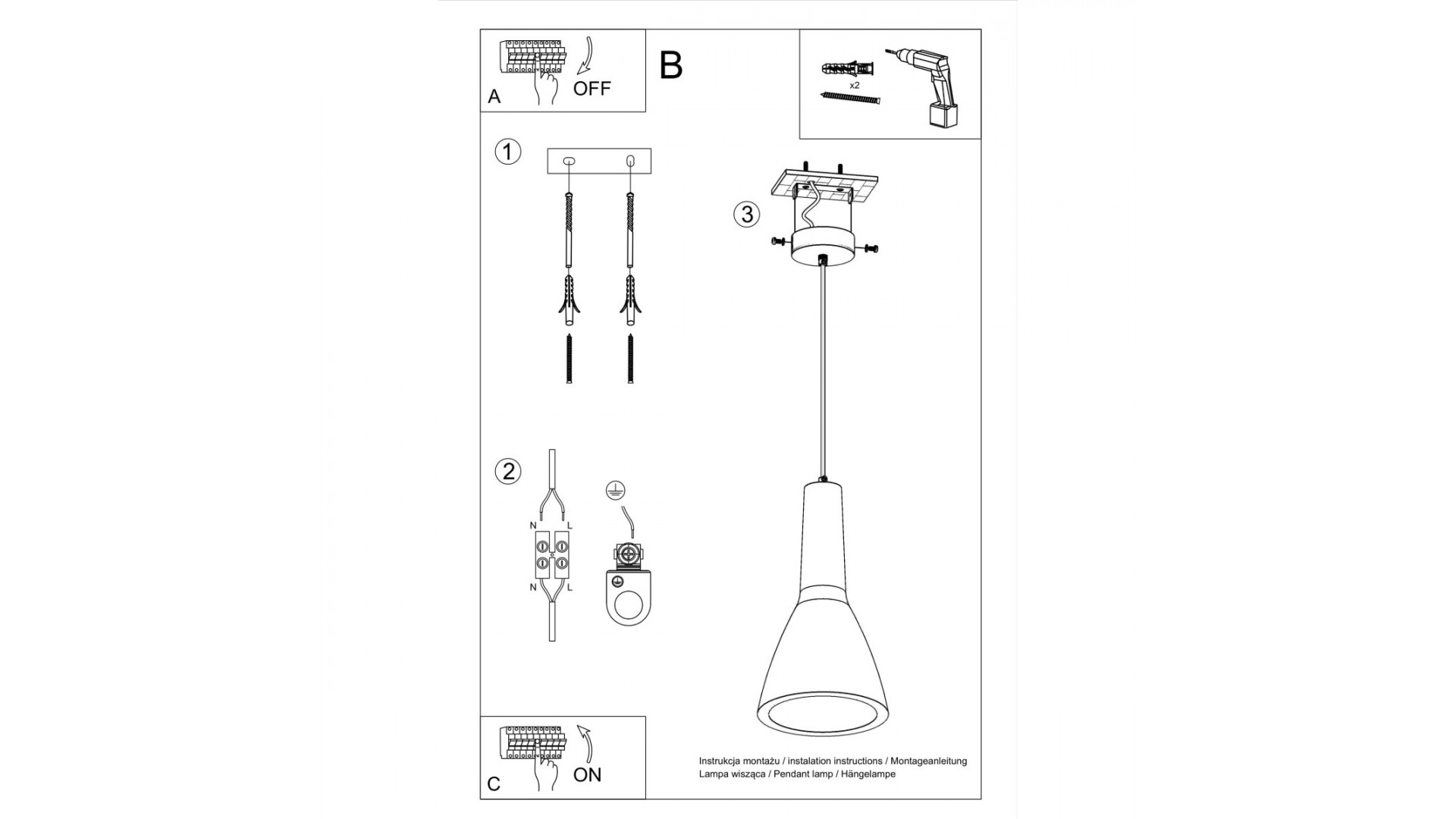 Lampa wisząca EMPOLI Sollux SL.0280