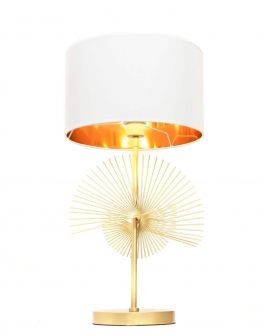 LAMPA NOCNA GLAMOUR BIAŁO-ZŁOTA FONTI LUMINA DECO