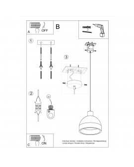 Lampa wisząca DAMASO Sollux SL.0281
