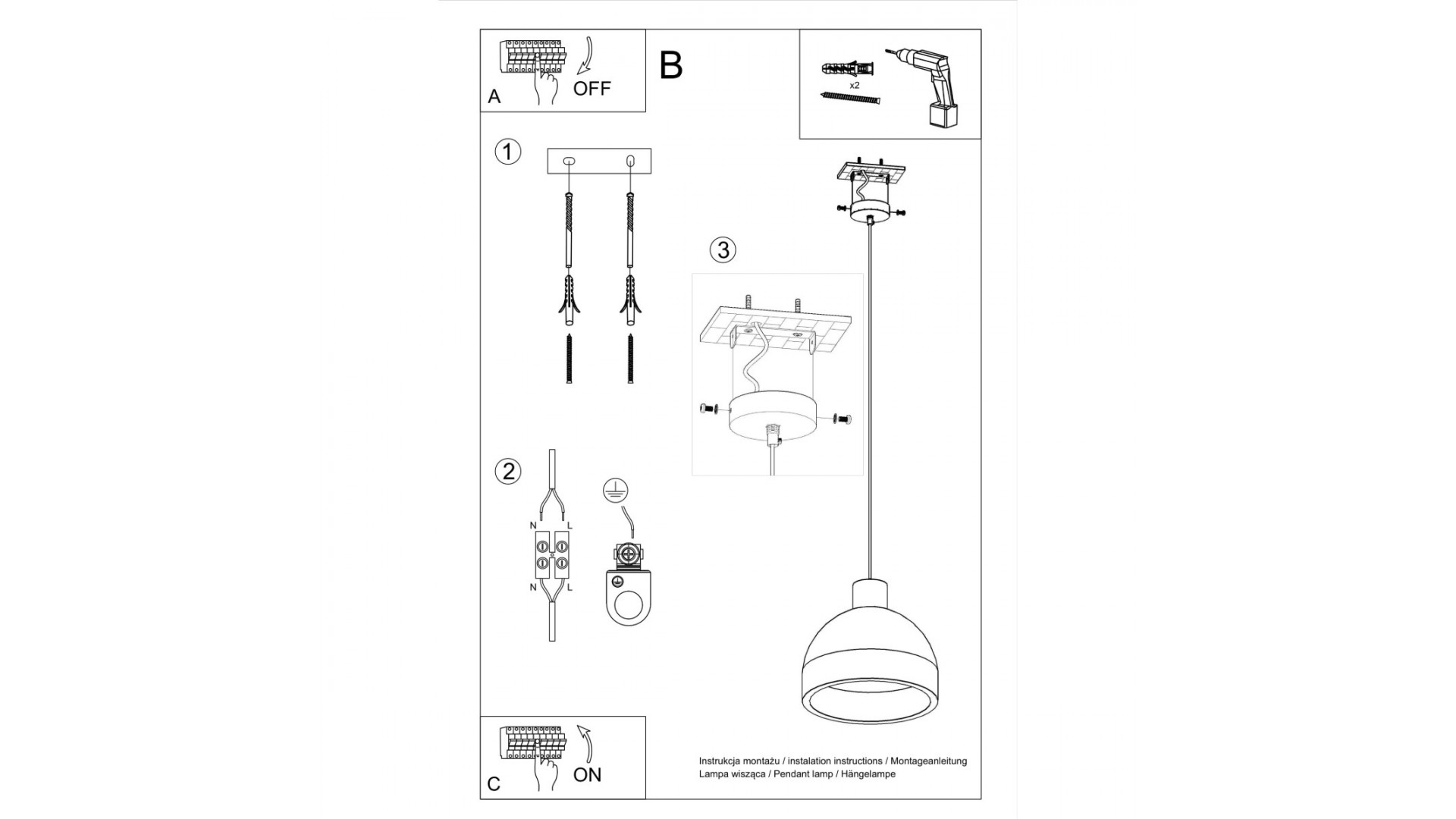 Lampa wisząca DAMASO Sollux SL.0281