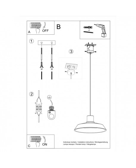 Lampa wisząca AFRA Sollux SL.0282