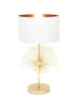 LAMPA NOCNA GLAMOUR BIAŁO-ZŁOTA FONTI LUMINA DECO