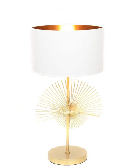 LAMPA NOCNA GLAMOUR BIAŁO-ZŁOTA FONTI LUMINA DECO