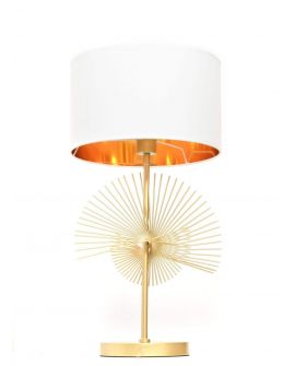 LAMPA NOCNA GLAMOUR BIAŁO-ZŁOTA FONTI LUMINA DECO