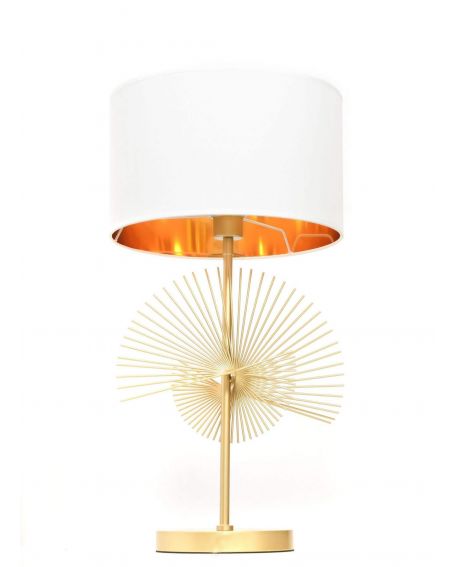LAMPA NOCNA GLAMOUR BIAŁO-ZŁOTA FONTI LUMINA DECO