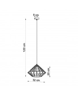 Lampa wisząca UMBERTO czarna Sollux SL.0294