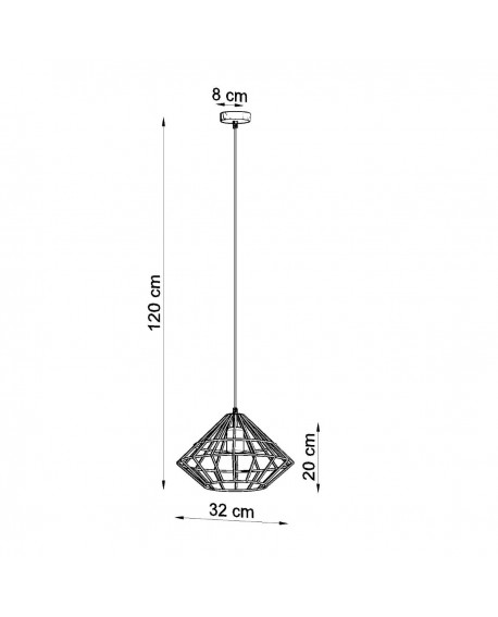 Lampa wisząca UMBERTO czarna Sollux SL.0294