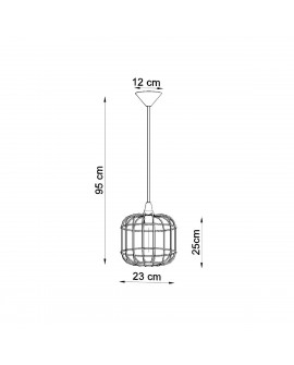 Lampa wisząca CELTA biała Sollux SL.0295