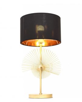 LAMPA NOCNA GLAMOUR CZARNO-ZŁOTA FONTI LUMINA DECO