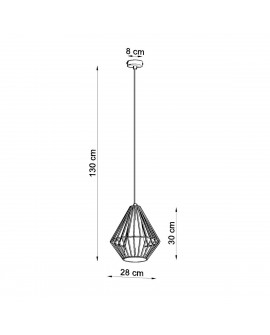 Lampa wisząca DEMI czarna Sollux SL.0298