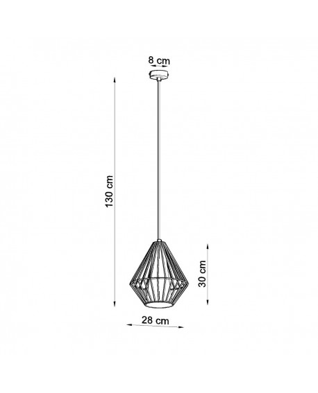 Lampa wisząca DEMI czarna Sollux SL.0298