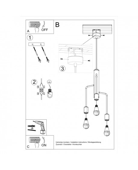 Żyrandol DUOMO 3M Sollux SL.0302