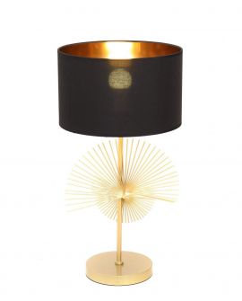 LAMPA NOCNA GLAMOUR CZARNO-ZŁOTA FONTI LUMINA DECO