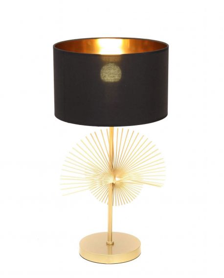 LAMPA NOCNA GLAMOUR CZARNO-ZŁOTA FONTI LUMINA DECO