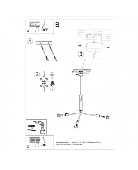 Żyrandol DUOMO 3D Sollux SL.0303