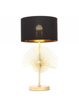 LAMPA NOCNA GLAMOUR CZARNO-ZŁOTA FONTI LUMINA DECO