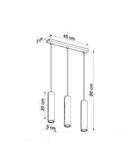 Lampa wisząca LAGOS 3L biały Sollux SL.0325