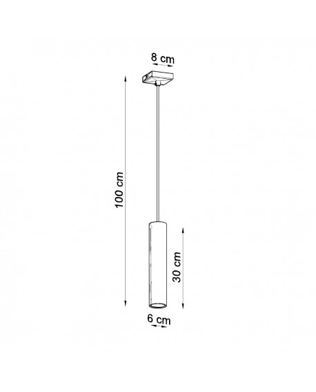 Lampa wisząca LAGOS 1 czarny Sollux SL.0327