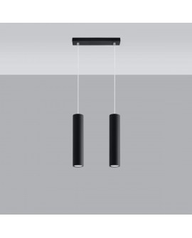 Lampa wisząca LAGOS 2 czarny Sollux SL.0328
