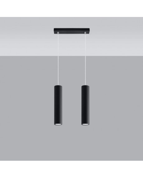 Lampa wisząca LAGOS 2 czarny Sollux SL.0328