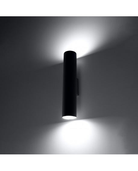 Kinkiet LAGOS 2 czarny Sollux SL.0330