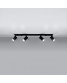Plafon RING 4L czarny Sollux SL.0332