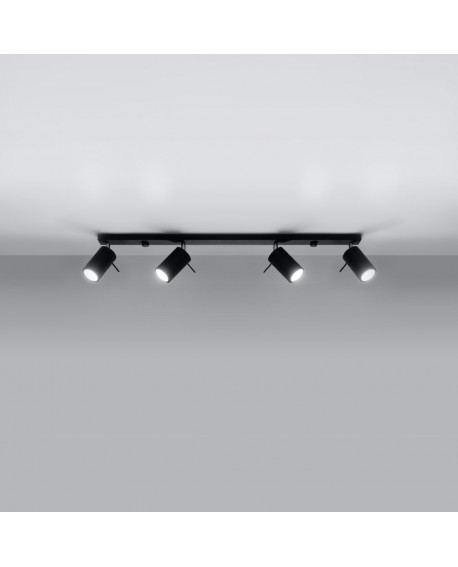 Plafon RING 4L czarny Sollux SL.0332