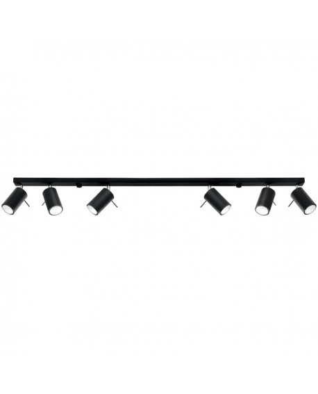 Plafon RING 6L czarny Sollux SL.0334
