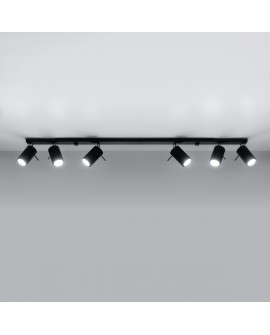 Plafon RING 6L czarny Sollux SL.0334