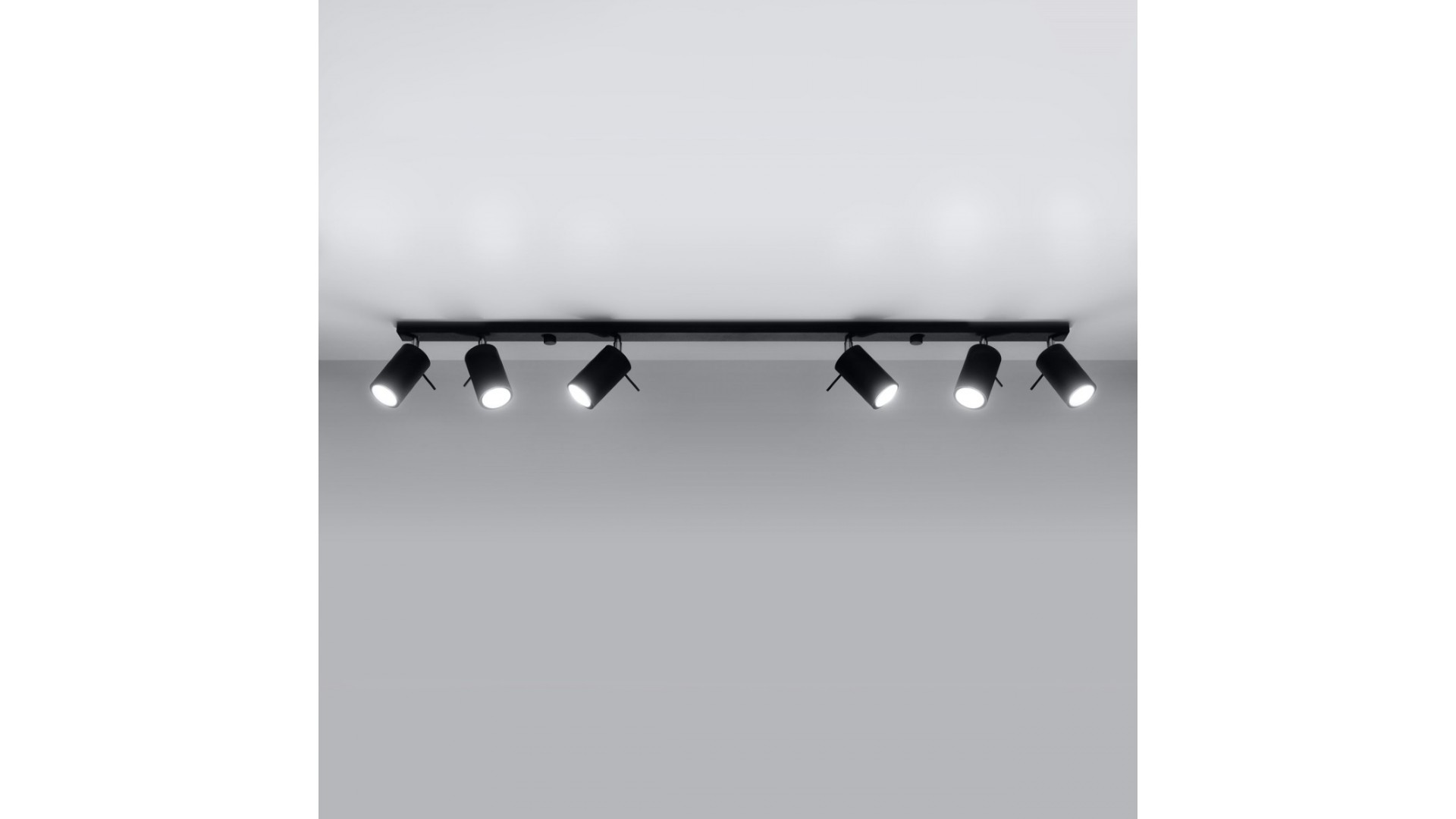 Plafon RING 6L czarny Sollux SL.0334