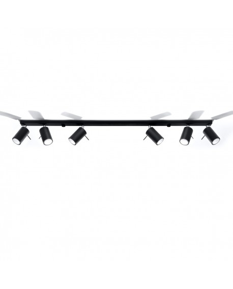 Plafon RING 6L czarny Sollux SL.0334