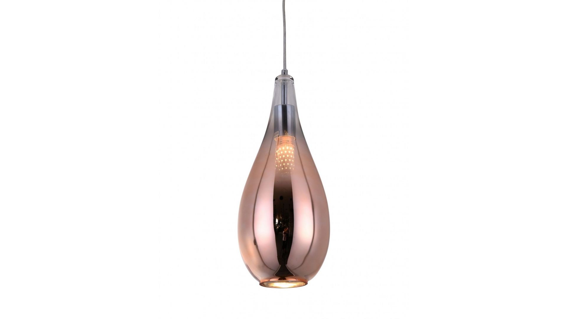 NOWOCZESNA LAMPA WISZĄCA SZKLANA RÓŻOWO-ZŁOTA LAURIS LUMINA DECO