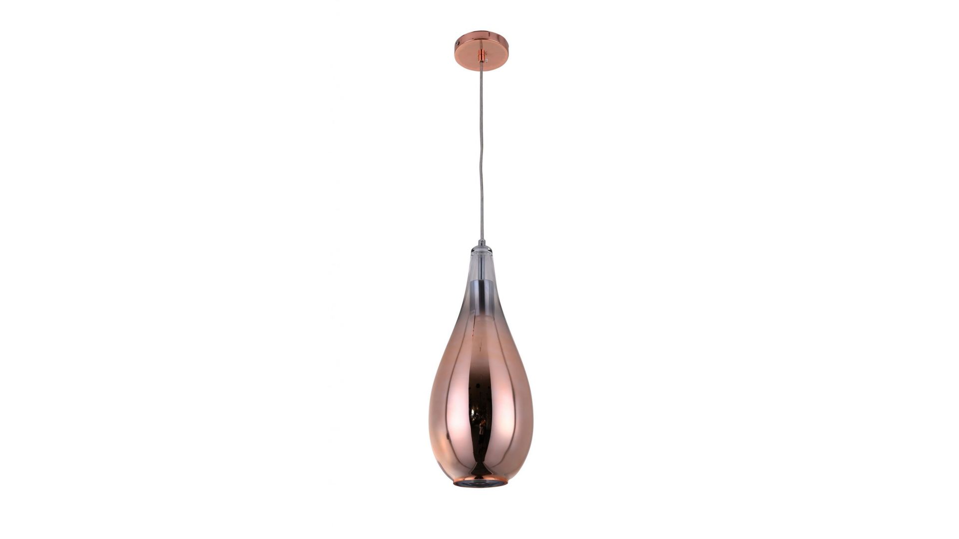 NOWOCZESNA LAMPA WISZĄCA SZKLANA RÓŻOWO-ZŁOTA LAURIS LUMINA DECO