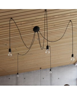 Lampa wisząca EDISON 1 LONG czarny Sollux SL.0369