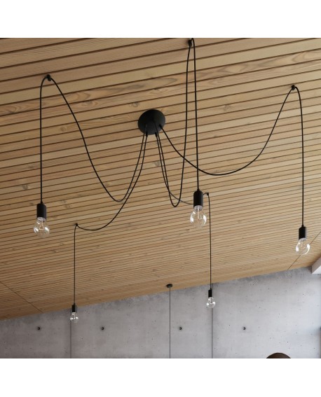 Lampa wisząca EDISON 1 LONG czarny Sollux SL.0369