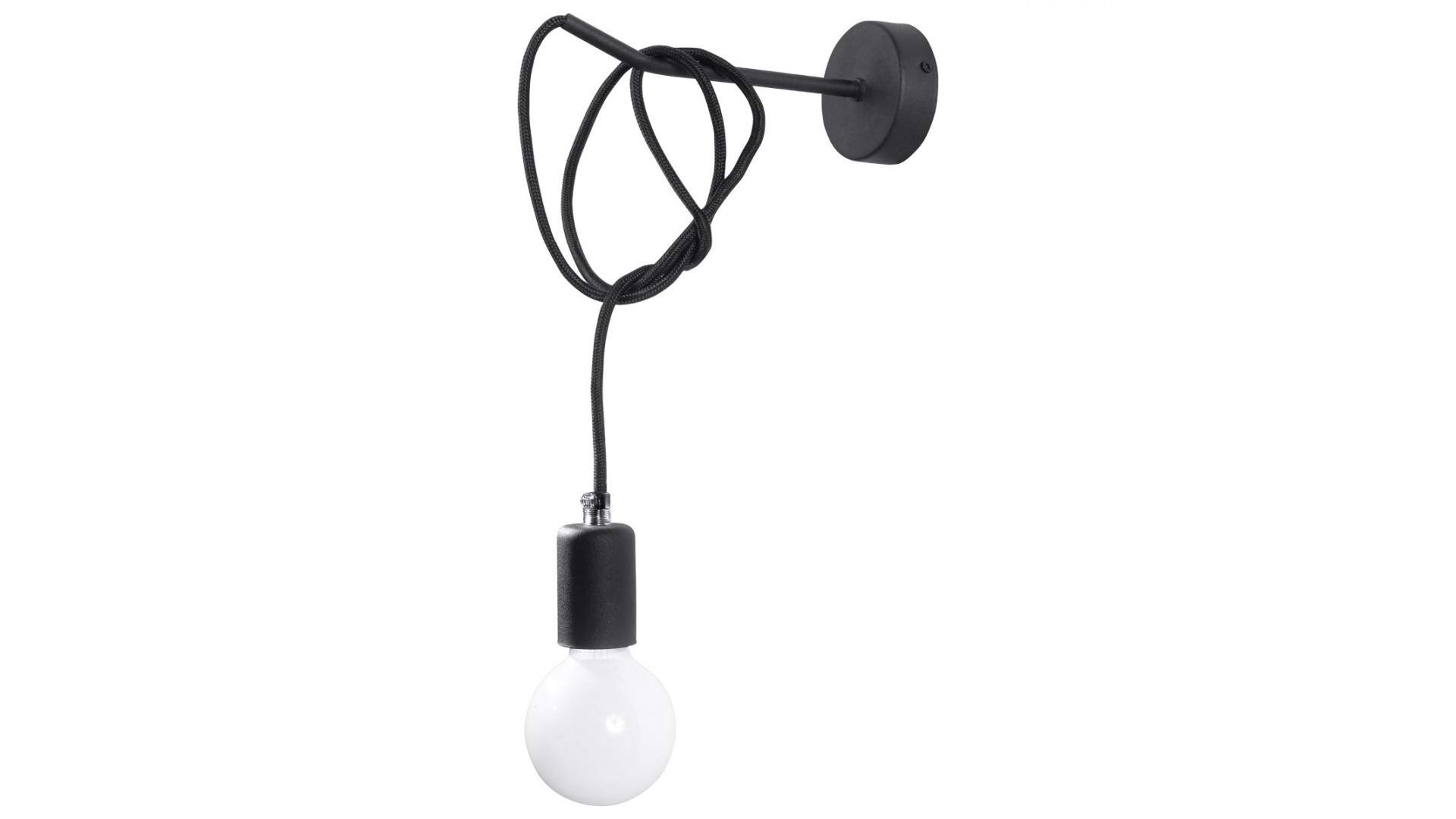 Kinkiet EDISON czarny Sollux SL.0373